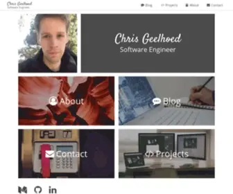 Chrisgeelhoed.com(I'm a software engineer. I love to use code to build things) Screenshot