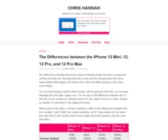 Chrishannah.me(Chris Hannah) Screenshot