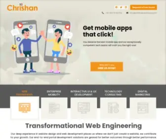 Chrishansolutions.com(Chrishan Technology Solutions are a leading software development company in USA) Screenshot