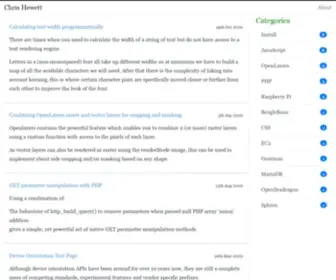 Chrishewett.com(Web Dev) Screenshot