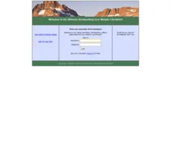 Chrisibbeson.com(Ultimate Backpacking Gear Weight Calculator) Screenshot