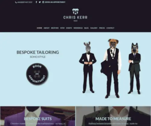 Chriskerr.com(A bespoke tailor in the strictest Savile Row tradition) Screenshot