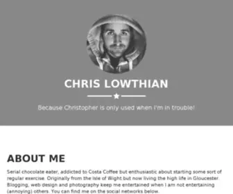 Chrislowthian.co.uk(Links To My Accounts) Screenshot