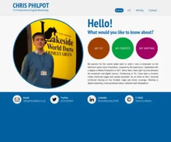Chrisphilpot.co.uk(TV Production & Digital Marketing) Screenshot