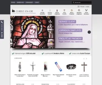 Christ-EN-Or.com(Objets religieux de qualité livrés partout en Europe. Idéal pour communion ou bapteme) Screenshot