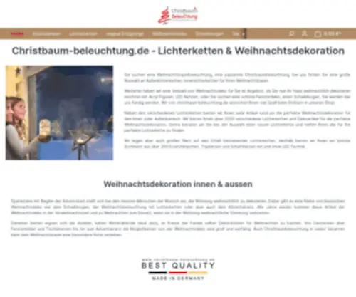 Christbaum-Beleuchtung.de(Lichterkette außen) Screenshot