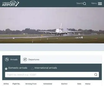 Christchurchairport.co.nz(Christchurch Airport) Screenshot