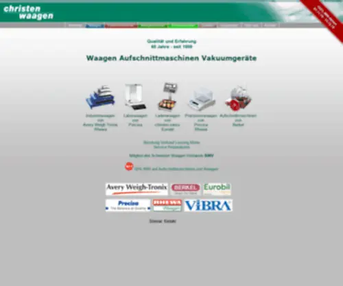 Christen-Swiss.ch(Christen Waagen AG) Screenshot