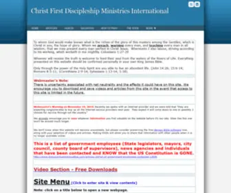 Christfirstministries.com(Christ First Discipleship Ministries International) Screenshot
