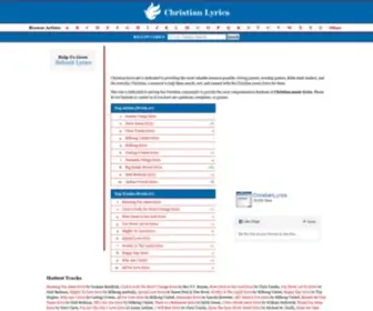 Christian-Lyrics.net(Your Favorite Christian lyrics) Screenshot