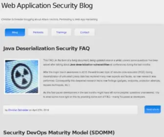 Christian-SChneider.net(Web Application Security Blog) Screenshot