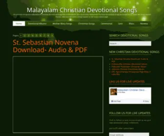 Christiandevotionalsongs.org(Malayalam Christian Devotional Songs) Screenshot