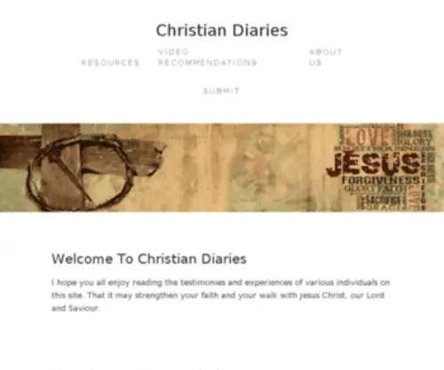 Christiandiaries.com(Christian Diary and Journal of our Spiritual Journey) Screenshot