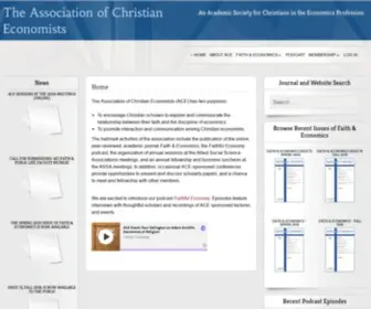 Christianeconomists.org(An Academic Society for Christians in the Economics Profession) Screenshot