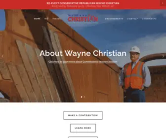 Christianfortexas.com(Wayne Christian for Railroad Commissioner) Screenshot
