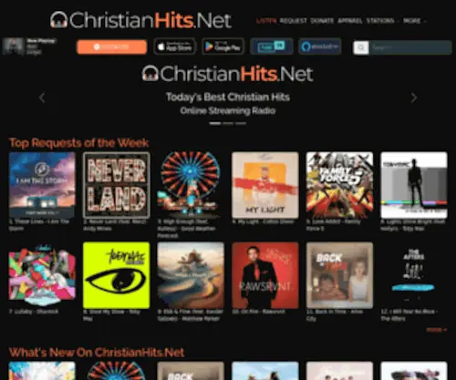 Christianhits.net(Today's Best Christian Hits) Screenshot