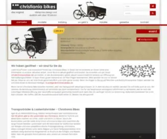 Christianiabikes.de(Lastenräder) Screenshot