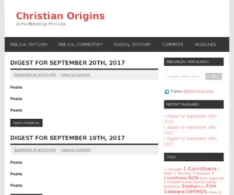Christianorigins.com(Christianorigins) Screenshot