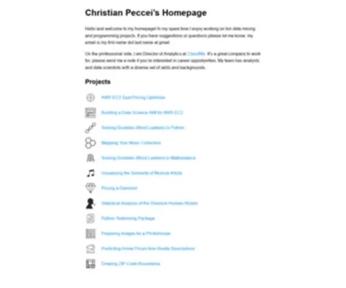 Christianpeccei.com(Christian) Screenshot