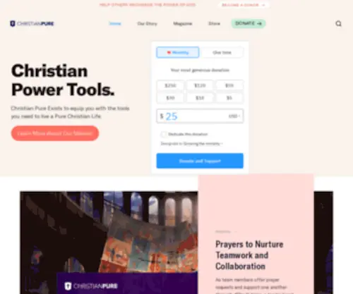 Christianpure.com(Our Mission) Screenshot