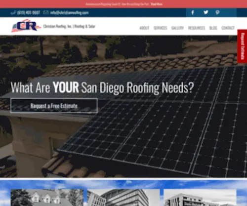 Christianroofing.com(Best San Diego Roofing Company) Screenshot