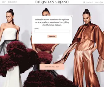 Christiansiriano.com(Christian Siriano) Screenshot