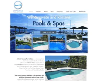 Christiespools.com(Pool Builder) Screenshot