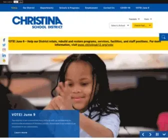 Christinak12.org(Christina School District) Screenshot