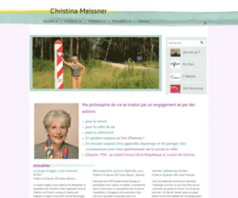 Christinameissner.com(Le site officiel de Christina Meissner) Screenshot