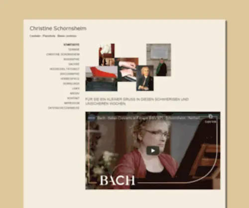 Christine-Schornsheim.de(Christine Schornsheim Cembalo) Screenshot