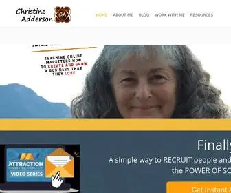 Christineadderson.com(Helping Business Owners to Market Online with Social Media Strategies) Screenshot