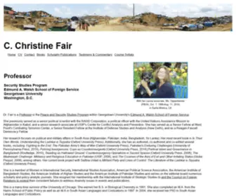 Christinefair.net(Christine Fair) Screenshot