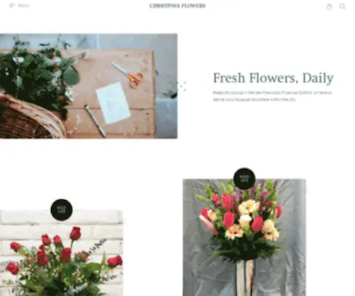 Christinesflowers-SF.us(Create an Ecommerce Website and Sell Online) Screenshot