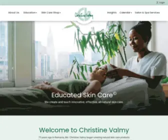 Christinevalmy.com(Christine Valmy Skin Care Products and Beauty Education) Screenshot