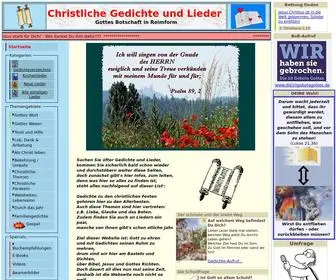 Christliche-Gedichte.de(Christliche Gedichte und Lieder) Screenshot