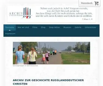 Christliches-Archiv-Augustdorf.de(Archiv zur Geschichte Russlanddeutscher Christen) Screenshot
