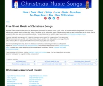 Christmasmusicsongs.com(Free Christmas Song Sheet Music Printable PDFs) Screenshot