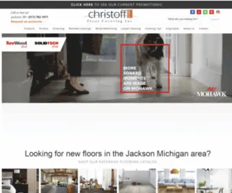 Christoffandsons.com(Flooring store in Jackson Michigan) Screenshot