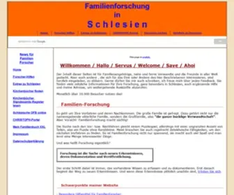 Christoph-WWW.de(Familienforschung in Schlesien mit aktuellen Lagerstellen der Kirchen) Screenshot