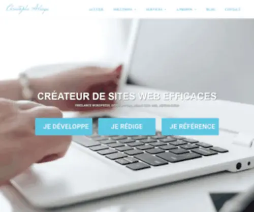 Christophealiaga.com(Freelance WordPress : Création de sites & Rédaction web) Screenshot