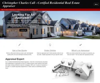 Christophercharlescall.com(Real Estate Appraiser in Fredericksburg) Screenshot