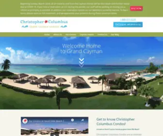 Christophercolumbuscondos.com(Christopher Columbus Condos in the Cayman Islands) Screenshot