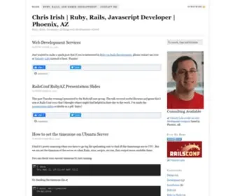 Christopherirish.com(Ruby, Rails, Javascript, all things web development related) Screenshot