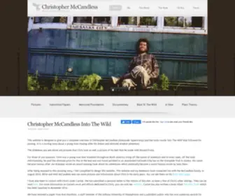 Christophermccandless.info(Chris McCandless Now I Walk Into The Wild) Screenshot