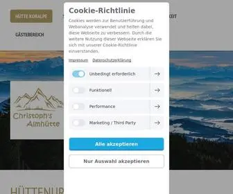 Christophs-Almhuetten.com(Almhütte Koralpe Kärnten) Screenshot