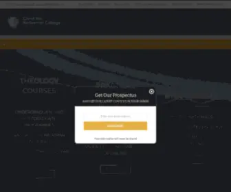 Christredeemer.ac.uk(Christ the Redeemer College London) Screenshot