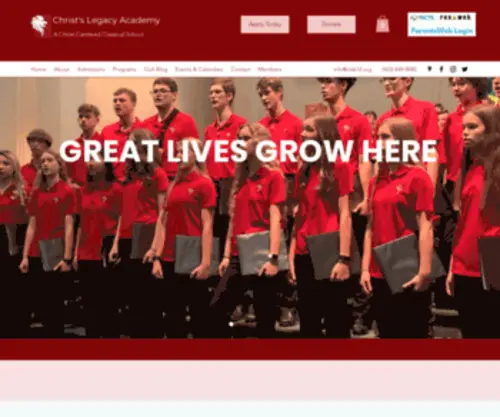 Christslegacyacademy.org(Christ's Legacy Academy) Screenshot