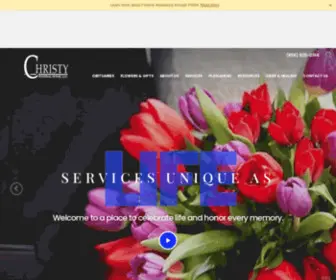 Christyfuneralservice.com(Christy Funeral Home) Screenshot