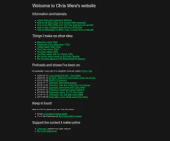 Chriswere.wales(Chris Were's website) Screenshot