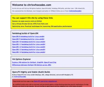 Chriswhocodes.com(@chriswhocodes VM Options Explorer) Screenshot